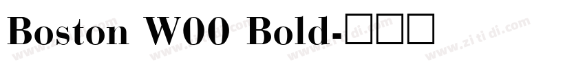 Boston W00 Bold字体转换